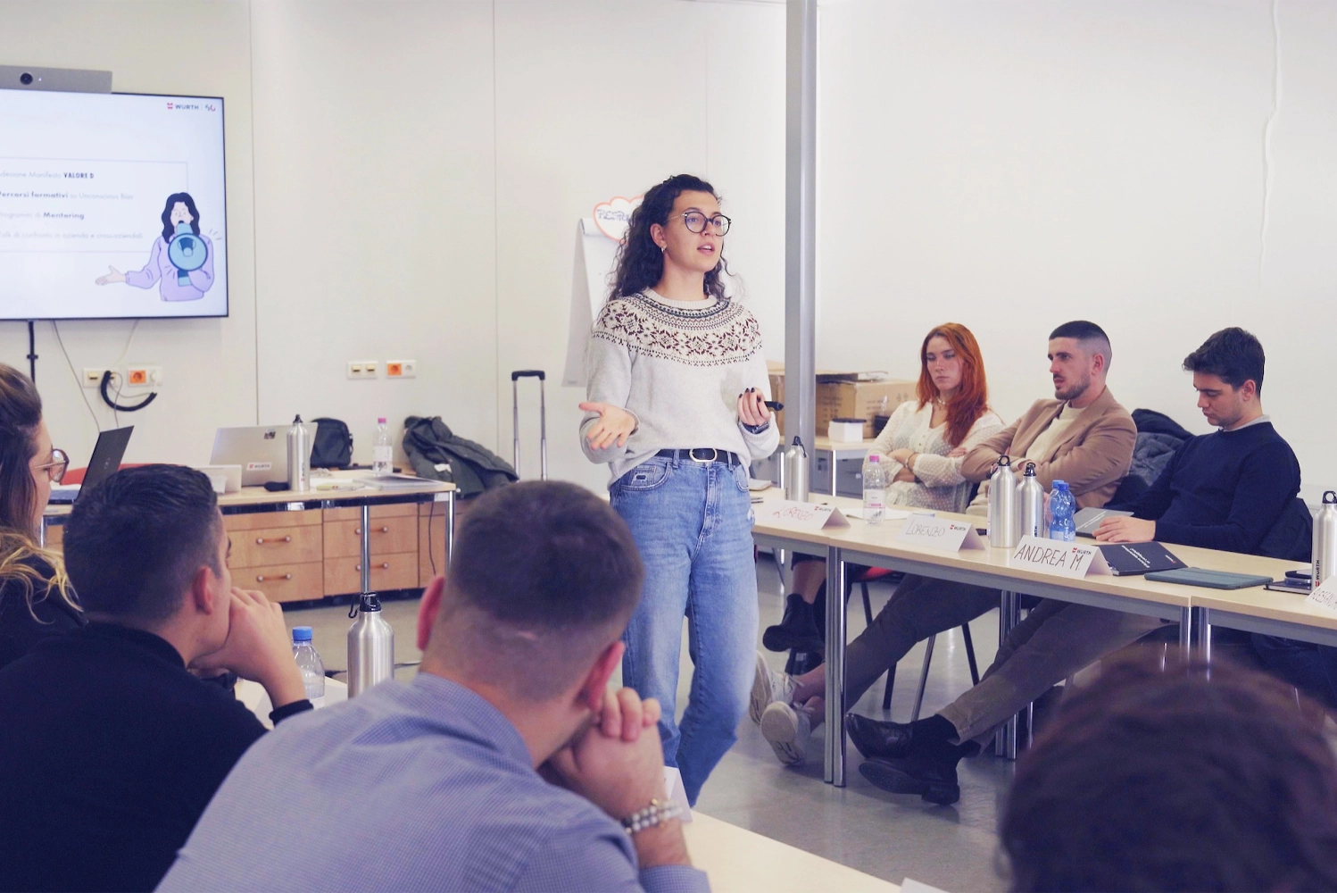 Sessione formativa con giovani neoassunti Würth Italia durante il programma di onboarding