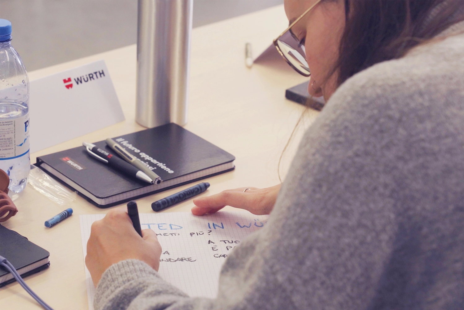 Dettaglio di un’attività scritta durante una sessione di onboarding in Würth Italia